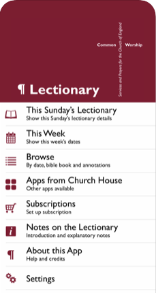 Lectionary App Home